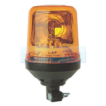 12v/24v DIN Pole/Stem Mounted Rotating Halogen Amber Beacon